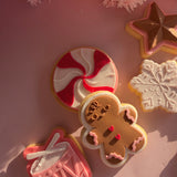 NEW Gingerbread with heart buttons stamp and cutter