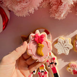 Ornate bauble frame with bow stamp and cutter