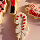 New candy cane with bow stamp and cutter