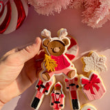 Sweet Christmas bear with reindeer ears stamp and cutter (Copy)