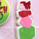 Simple stacked Christmas presents with bow stamp and cutter