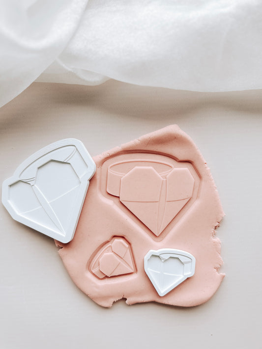 Mini paper heart stamp and cutter