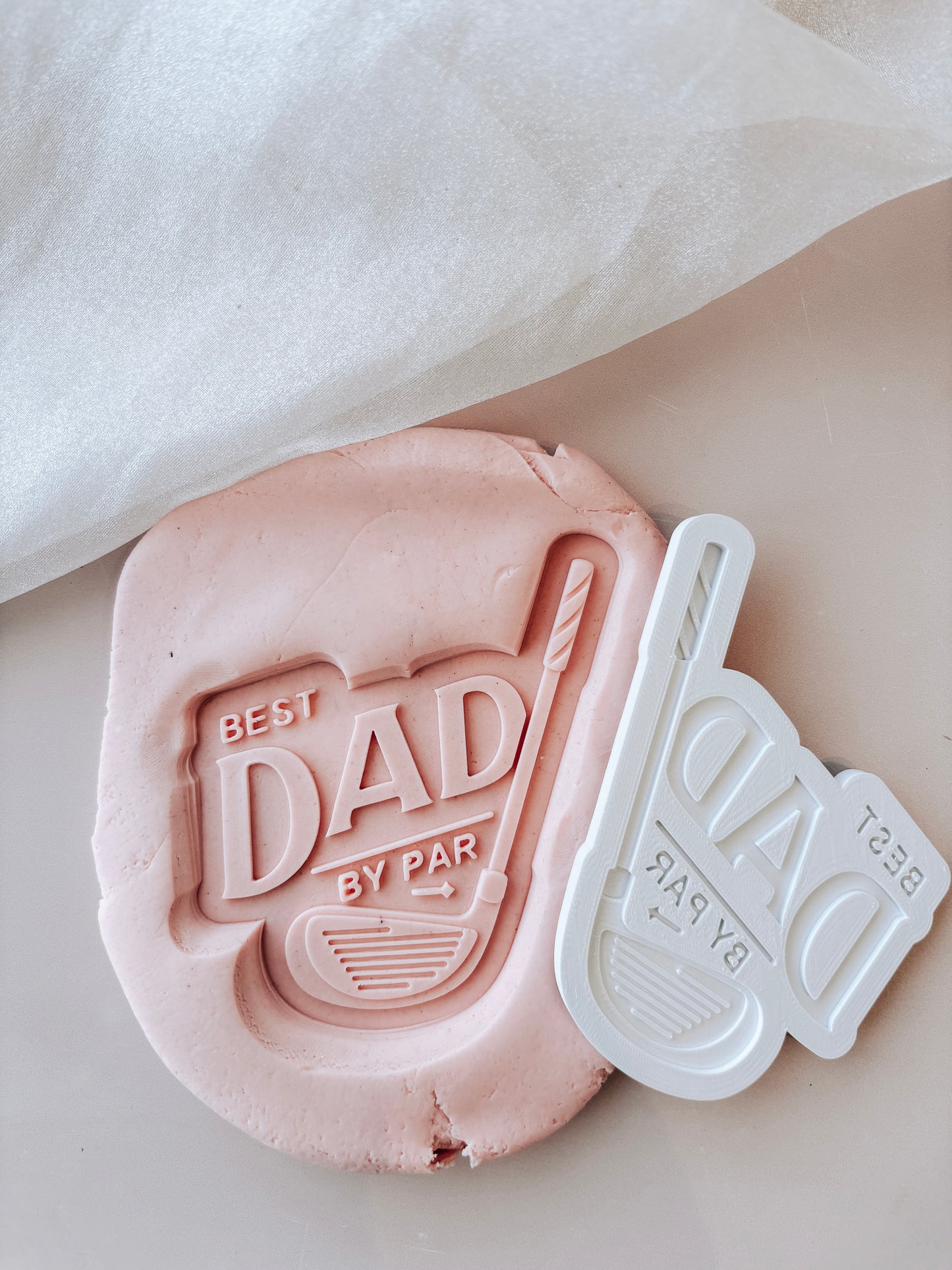 Best dad by par font stamp and cutter