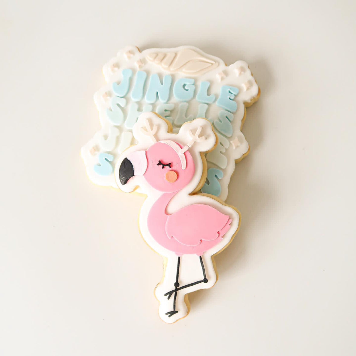 Tropical Christmas- Flamingo with reindeer headband debosser and cutter