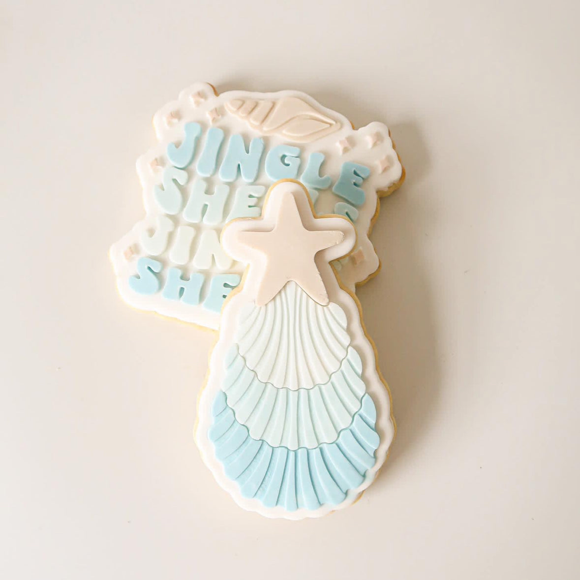 Christmas scallop shell and starfish tree debosser and cutter
