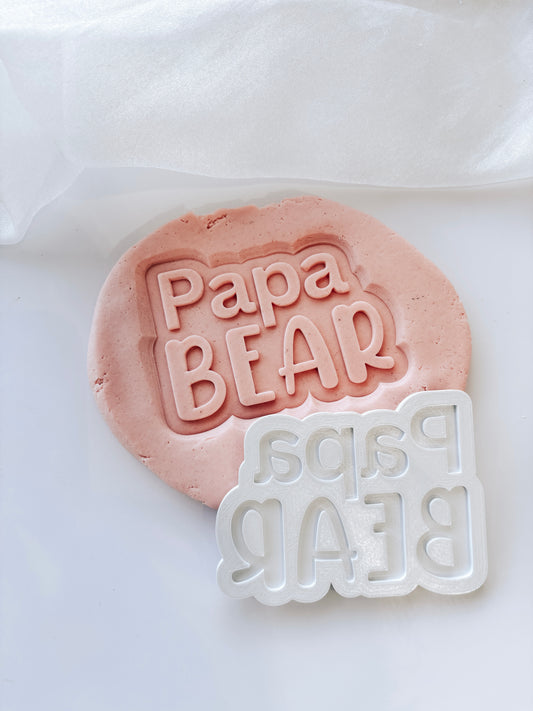 Papa bear font stamp and cutter