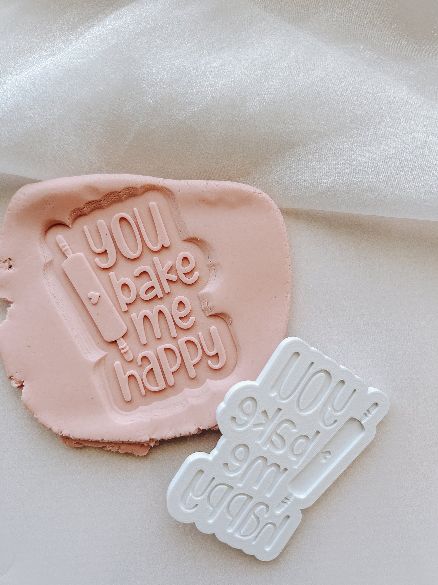 You bake me happy stamp and cutter