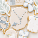 Rosary beads on plate stamp and cutter