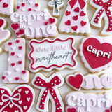 One little sweetheart on wavy rectangle stamp and cutter