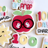 Apple with glasses stamp and cutter