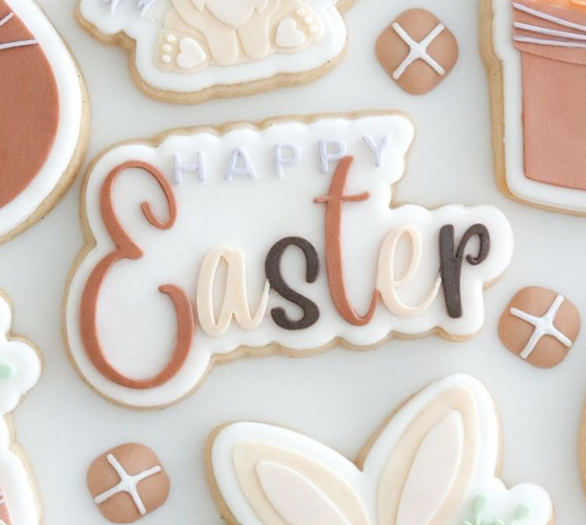 Happy Easter font stamp and cutter