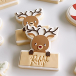 Reindeer DIY customisable name tag stamp and cutter