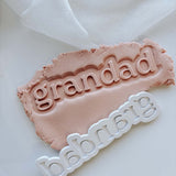 GRANDAD font Debosser Stamp and Cutter