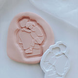 Father Holding Daughter Silhouette Debosser Stamp and Cutter