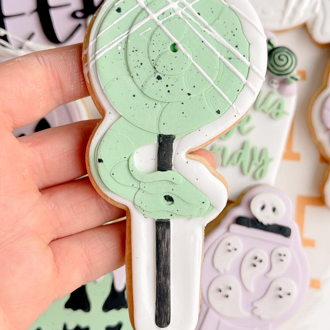 Snake lolly pop debosser and cutter