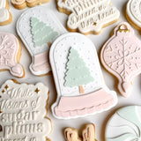 Simple tree snow globe debosser and cutter