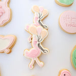 Party flamingo with balloons debosser and cutter
