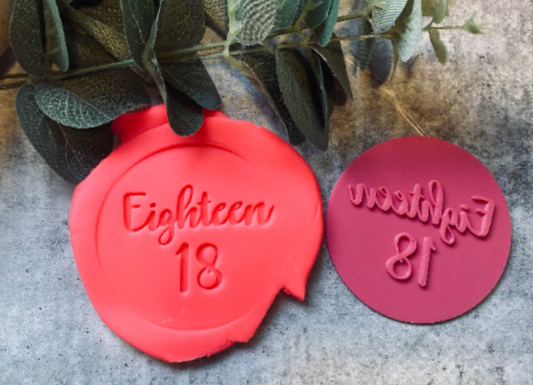 Eighteen Cookie Stamp Cookie Embosser