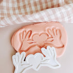 Love note in hands debosser and cutter