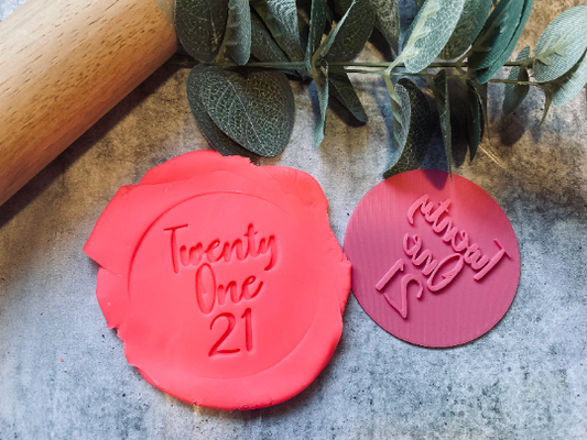 21 Twenty One Birthday Cookie Stamp