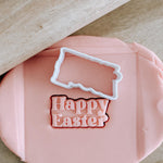 Mini ’Happy Easter’ retro font stamp and cutter
