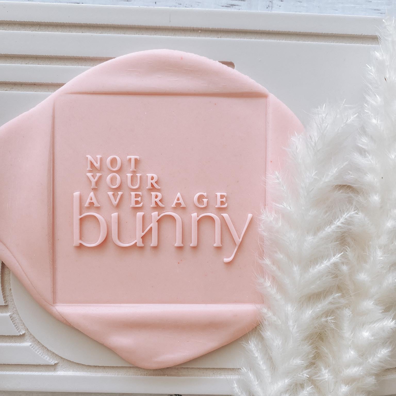 Not your average bunny font debosser single stamp