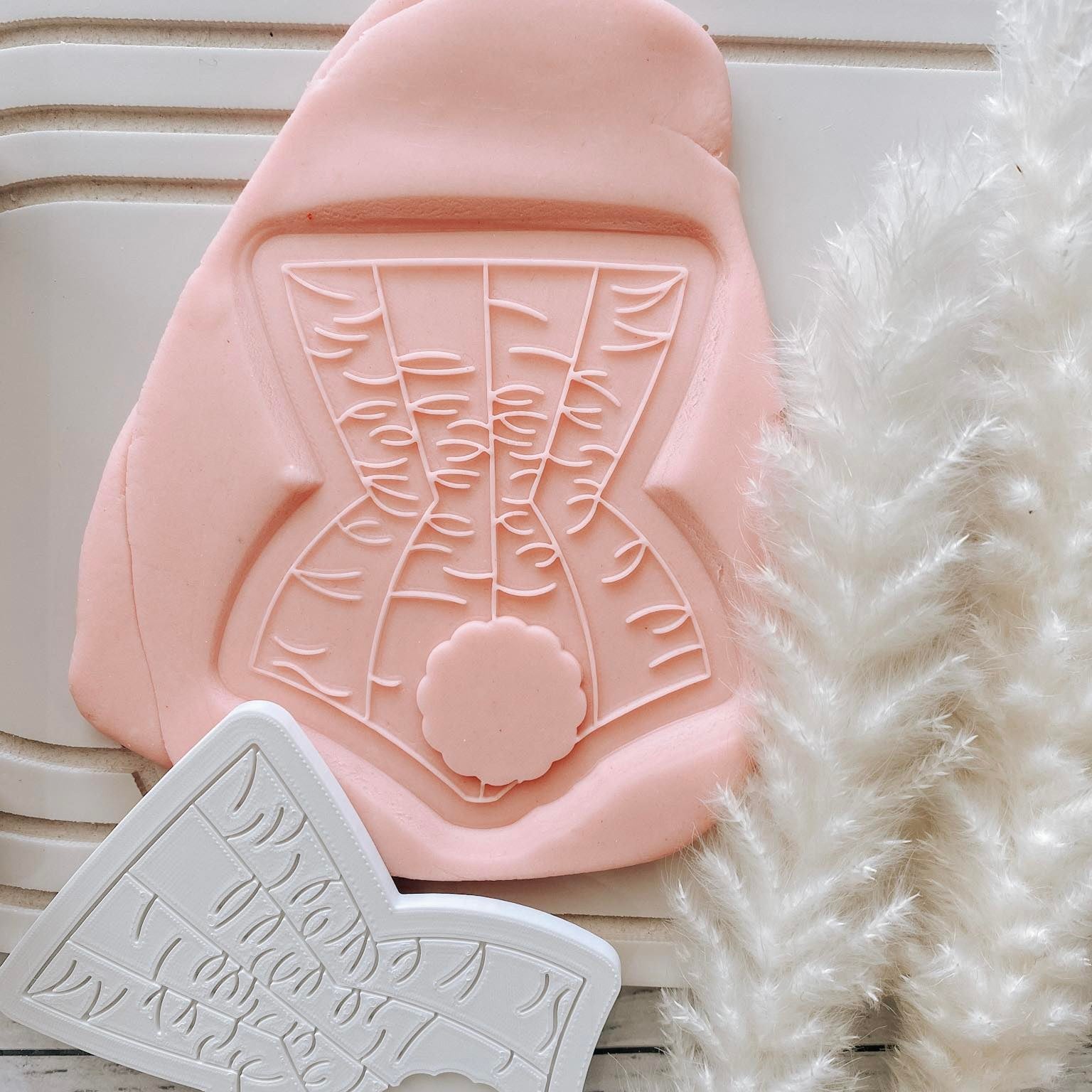 Cheeky bunny corset and tail stamp and cutter