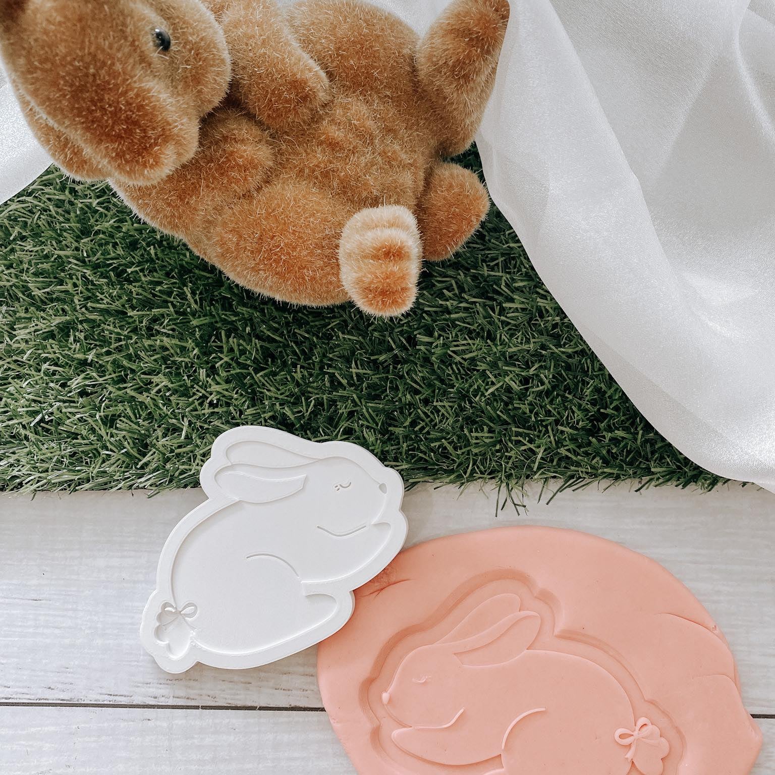 Boho Sleeping Bunny debosser and cutter