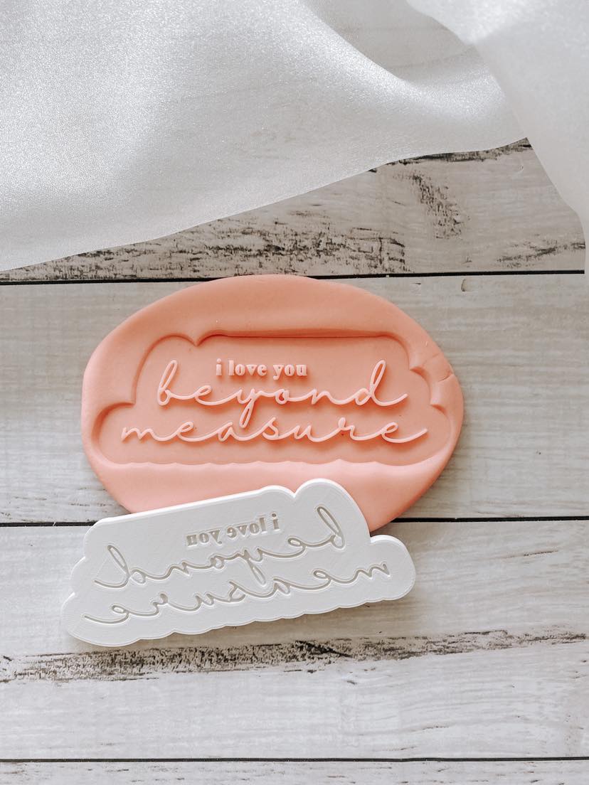 I love you beyond measure set of 2 debossers and cutters