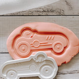 Vintage Race Car & numbers set stamp and cutter