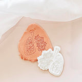 Lungs with floral embosser and cutter