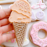 Icecream scoop OR soft serve stamp and cutter