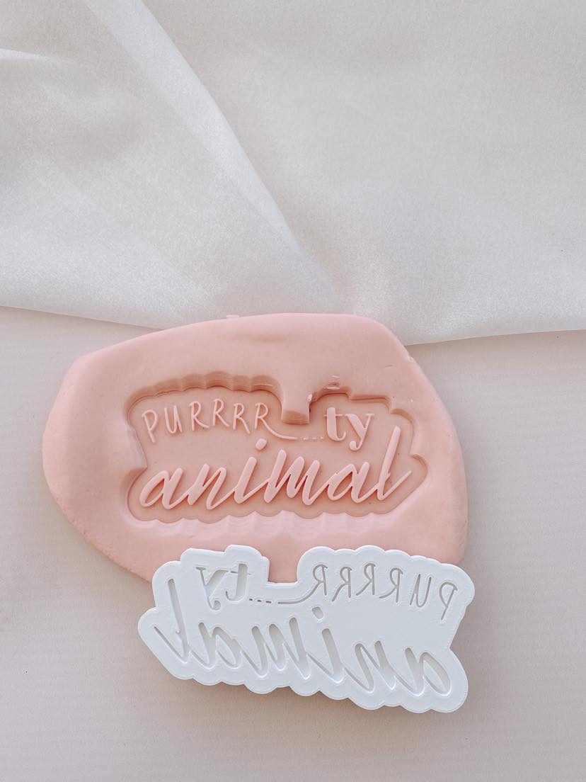 Party animal font stamps set of 2 debossers and cutter