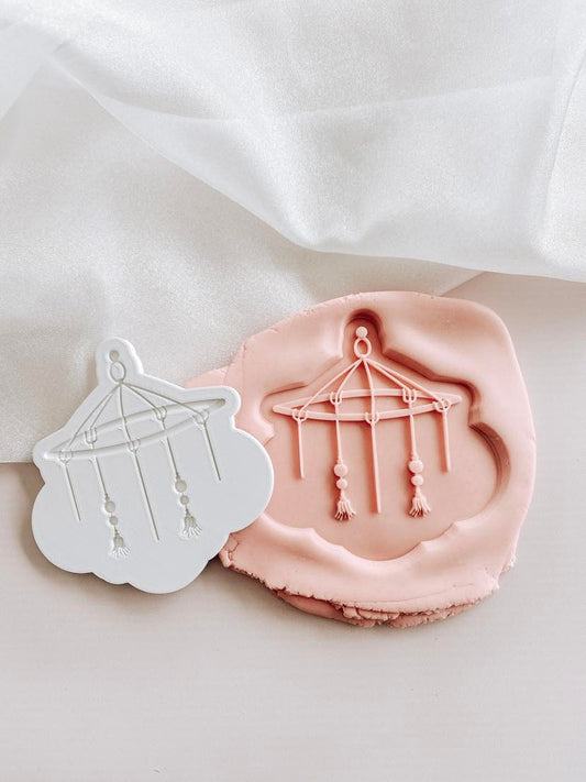 Blank baby mobile with tassels stamp and cutter