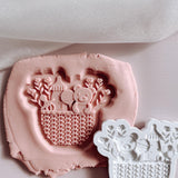 Bear baby bundle basket debosser and cutter
