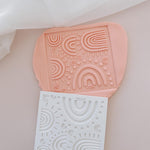 Boho rainbow pattern plate debosser