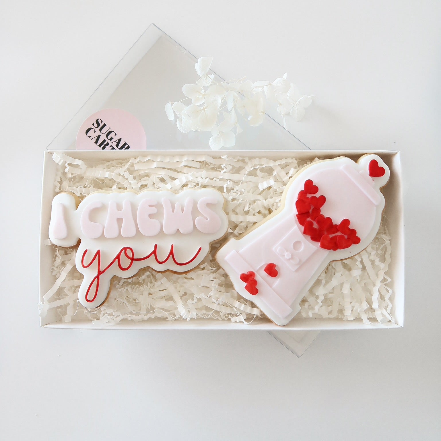 I chews you & heart gum ball machine set of 2