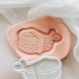 Sushi themed set of 6 debossers and cutters