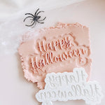 Webbed ’Happy Halloween’ stamp and cutter