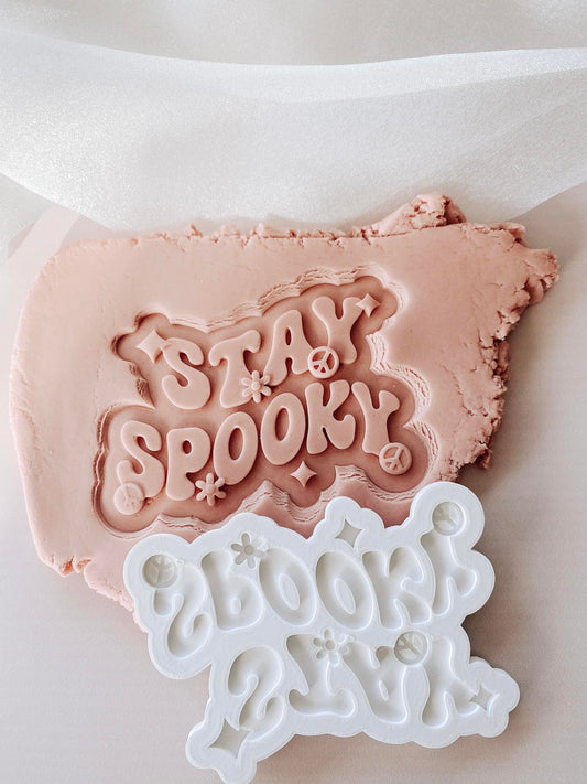 Stay spooky Halloween font stamp and cutter
