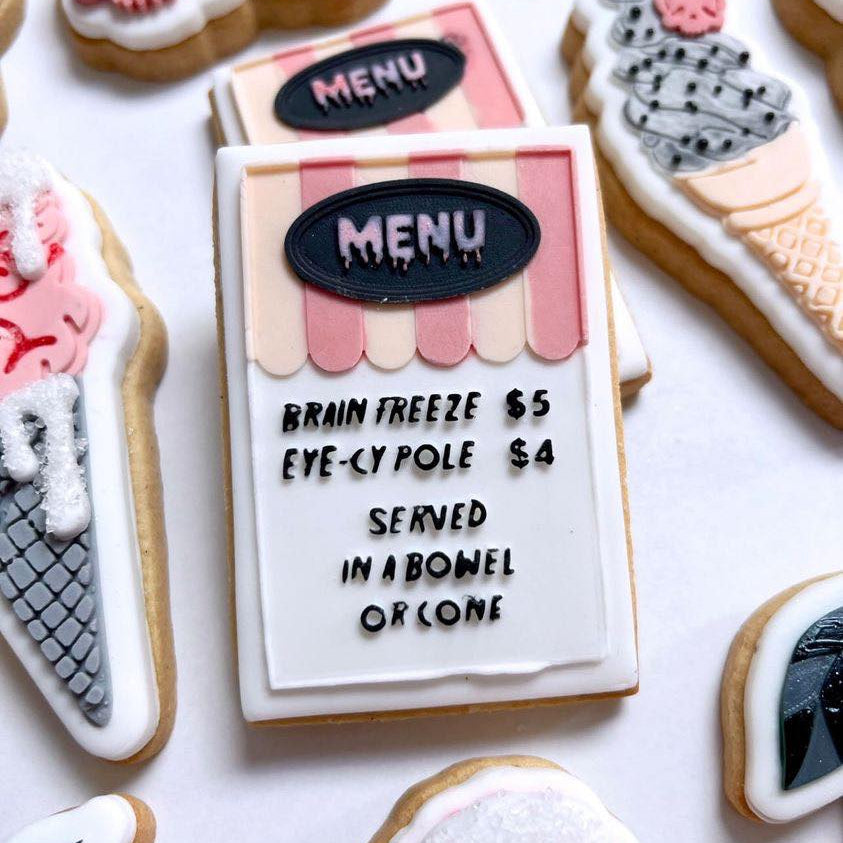 Ice cream menu