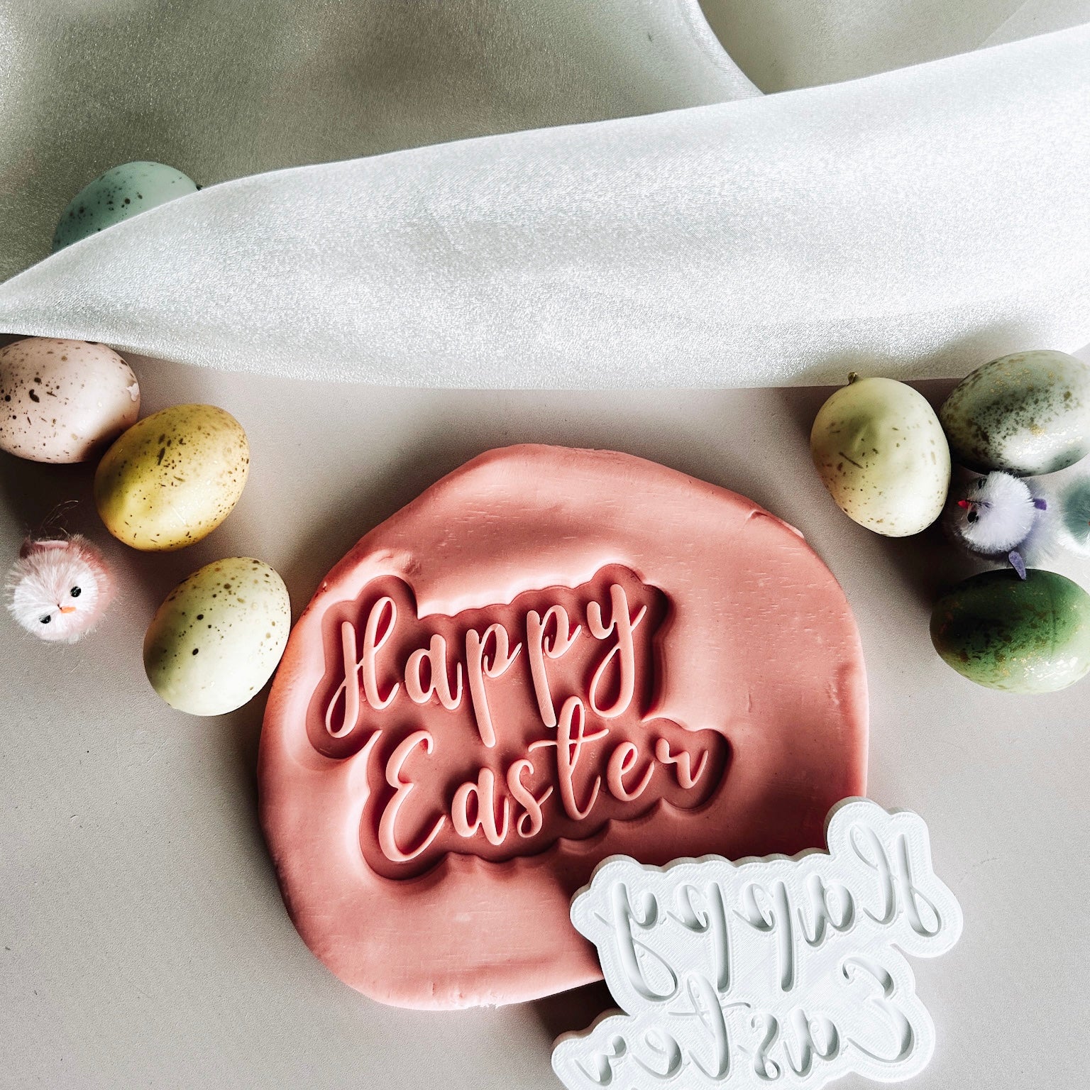 Happy Easter font debosser and cutter