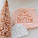Boho Christmas rainbow debosser and cutter