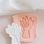 Wheat floral arrangement pregnancy announcement debosser and cutter