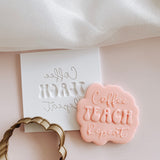 Teacher font set of four stamps and cutters