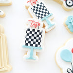 Cake with “number____” topper debosser and cutter