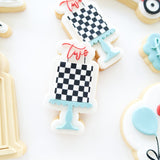Cake with “number____” topper debosser and cutter
