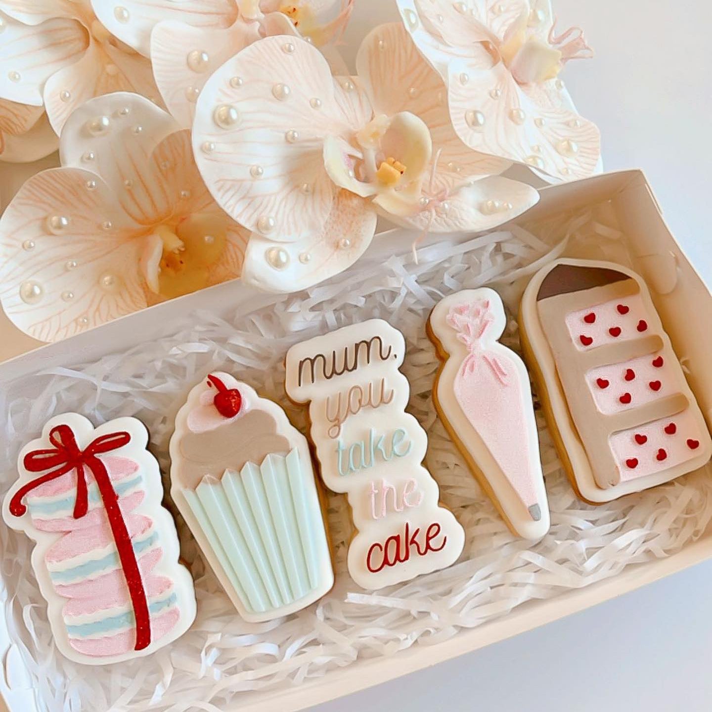 Mum you take the cake gift set of 5 debossers and cutters