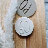 60 round debosser cookie stamp