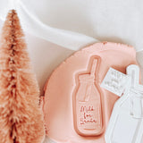 Milk for Santa milk glass and cutter
